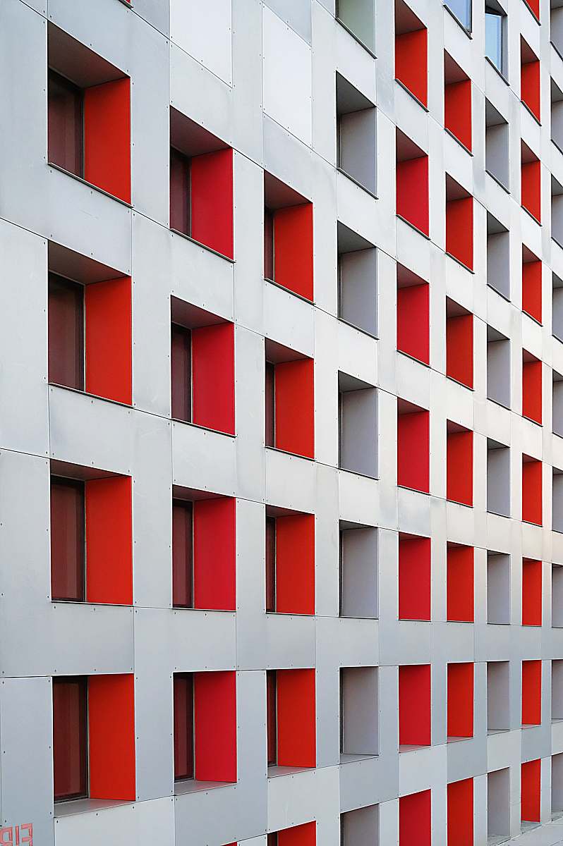 building gray and red concrete multi-storey building boston